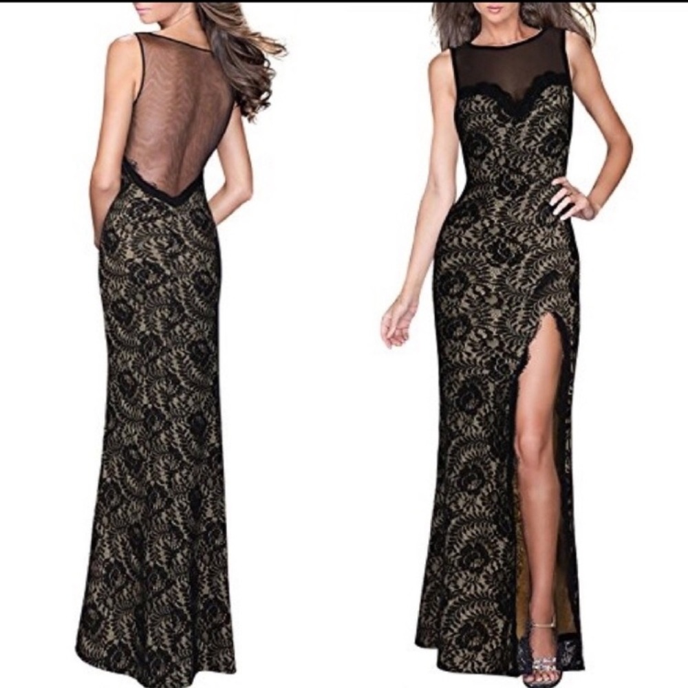 EUC black and lace formal dress